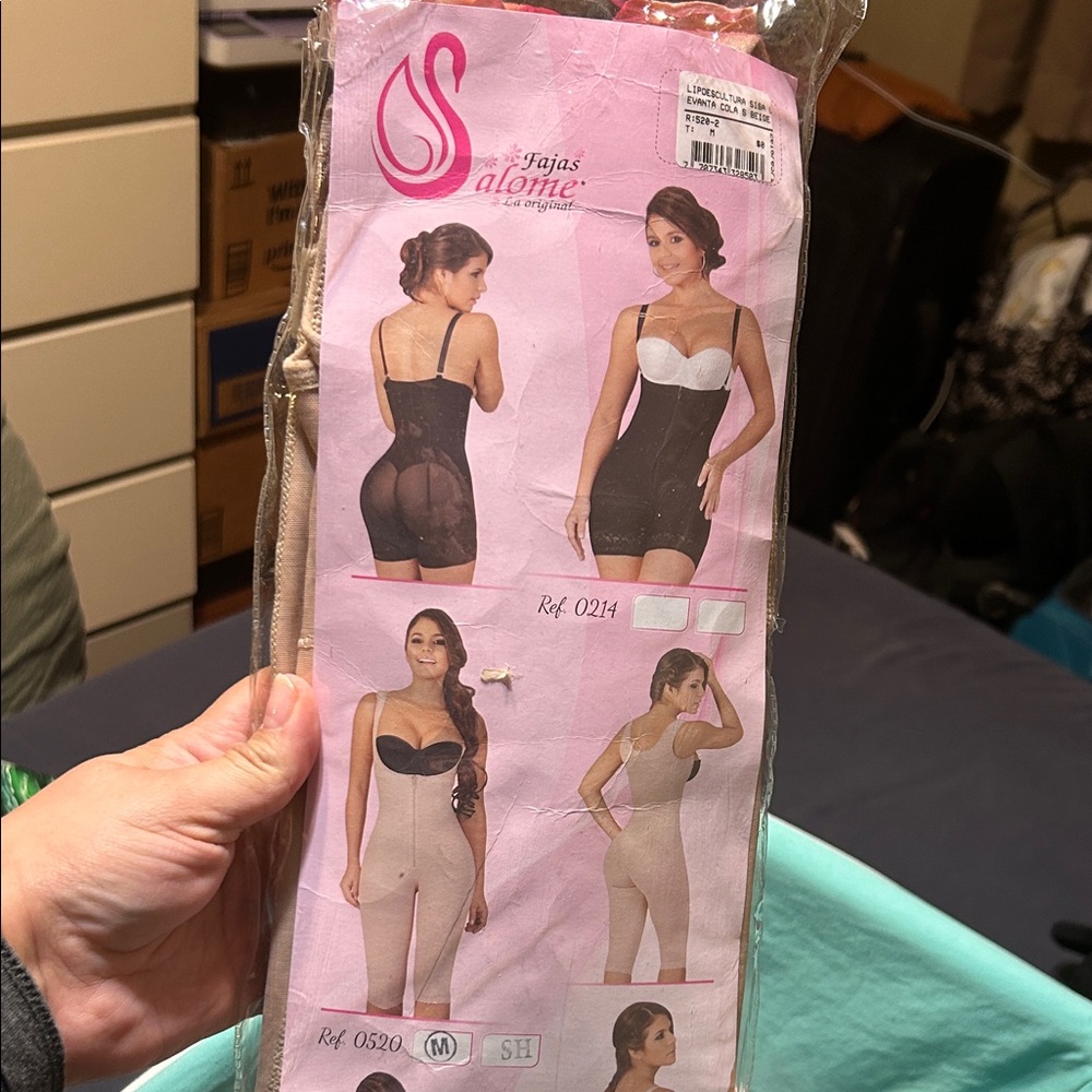 Women's Shapewear Bodysuit - Black and Beige